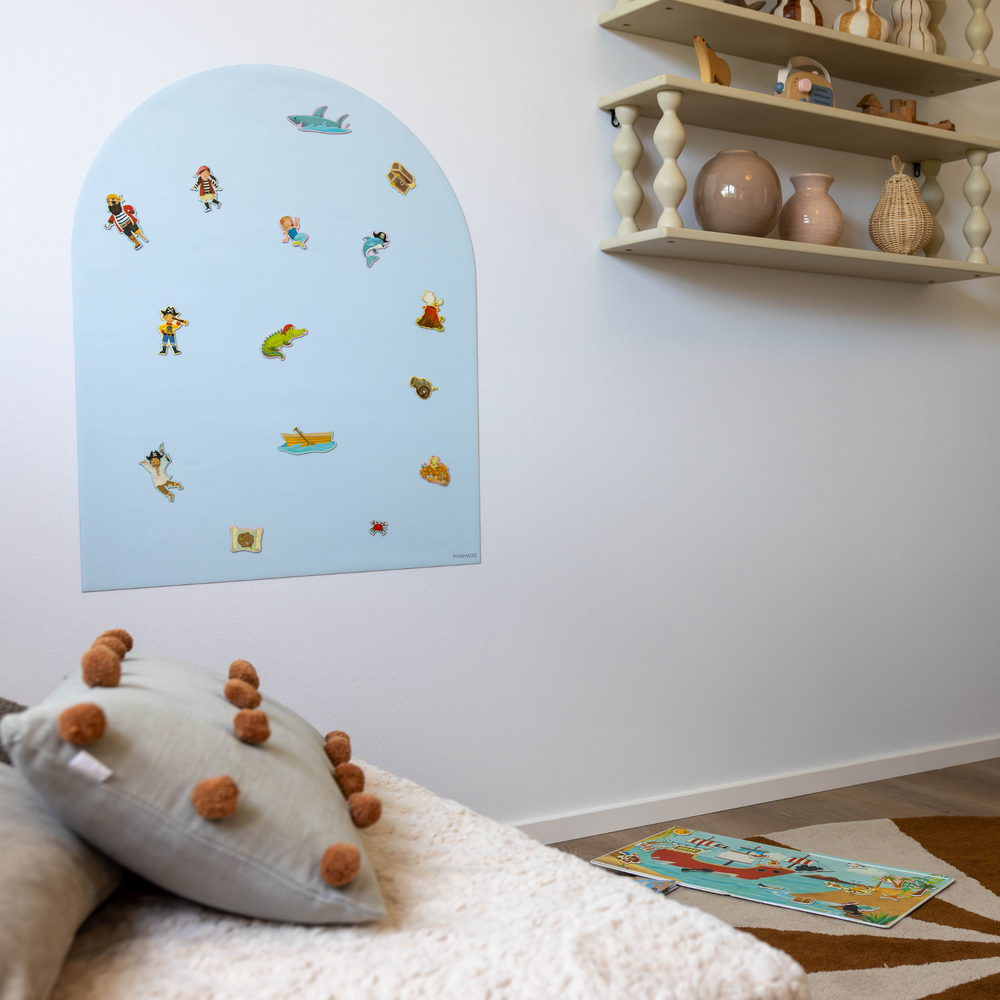 Flytbar magnettavle – Soft Blue, 60×75 cm