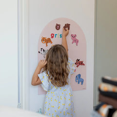 Flytbar magnettavle – Light Rose, 60×75 cm
