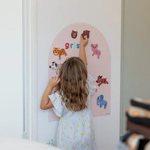 Flytbar magnettavle – Light Rose, 60×75 cm