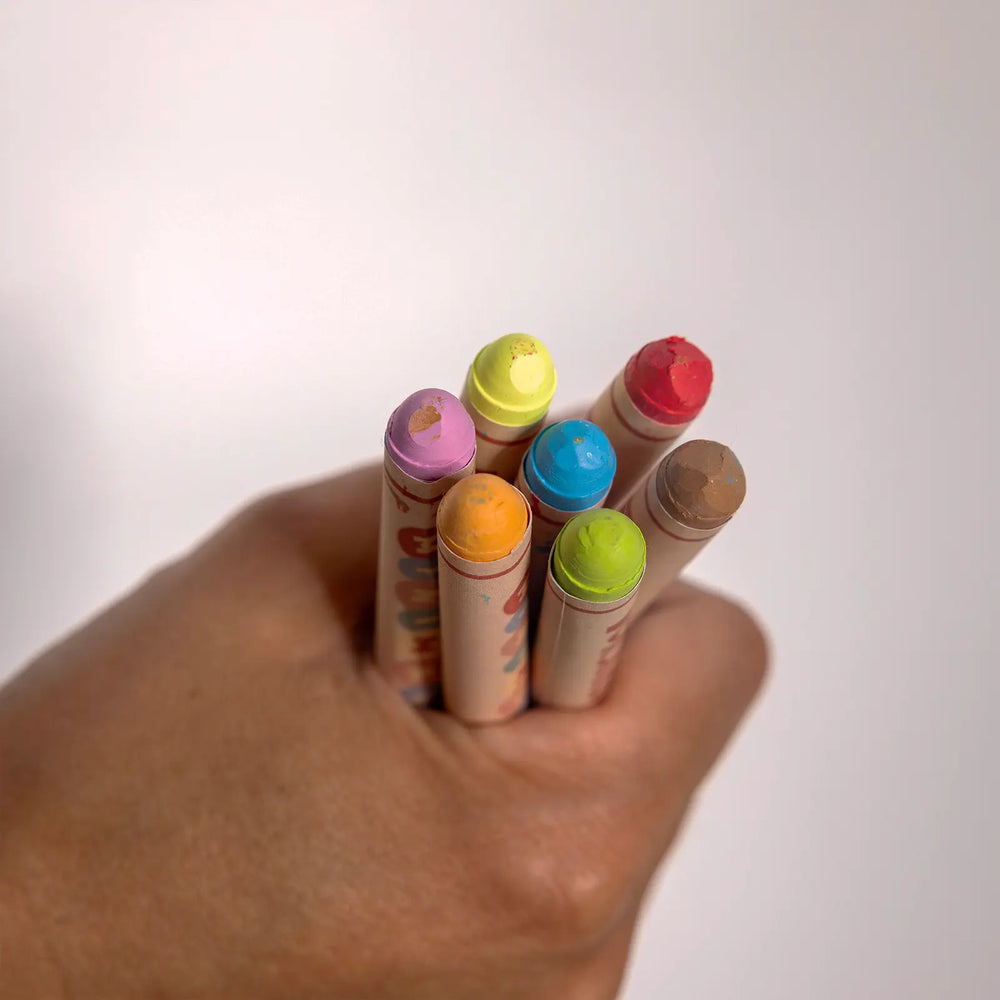 Vaskbare Vokskridt – 7 Farver, 14 stk.