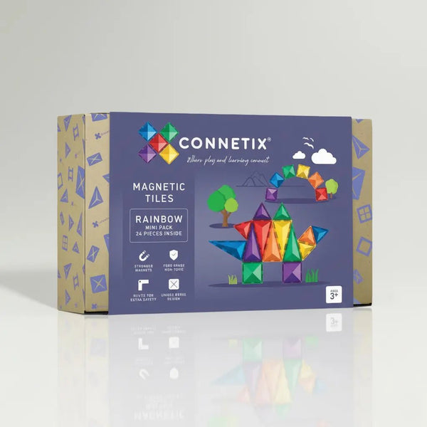 Connetix Mini Pack - 24 dele - Regnbuefarver - MINIMAGS
